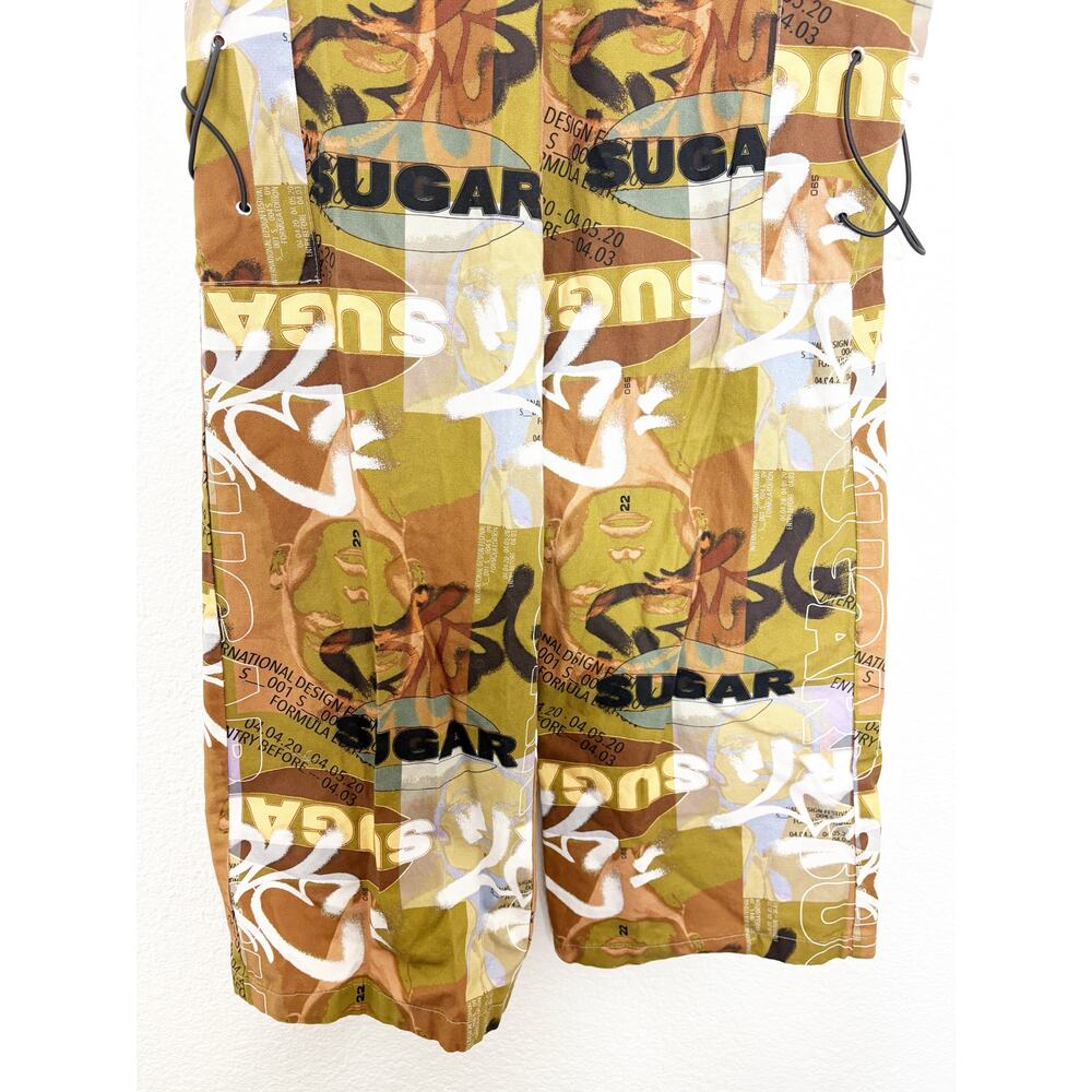 AsYou Y2K Vintage Printed Graphic Wide Leg Pants Size 2 Streetwear Indie - Picture 10 of 14